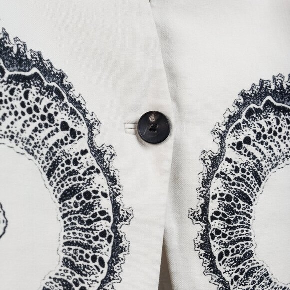 Helmut Lang Black Seahorse Pair Print White Jacket - Picture 8 of 11